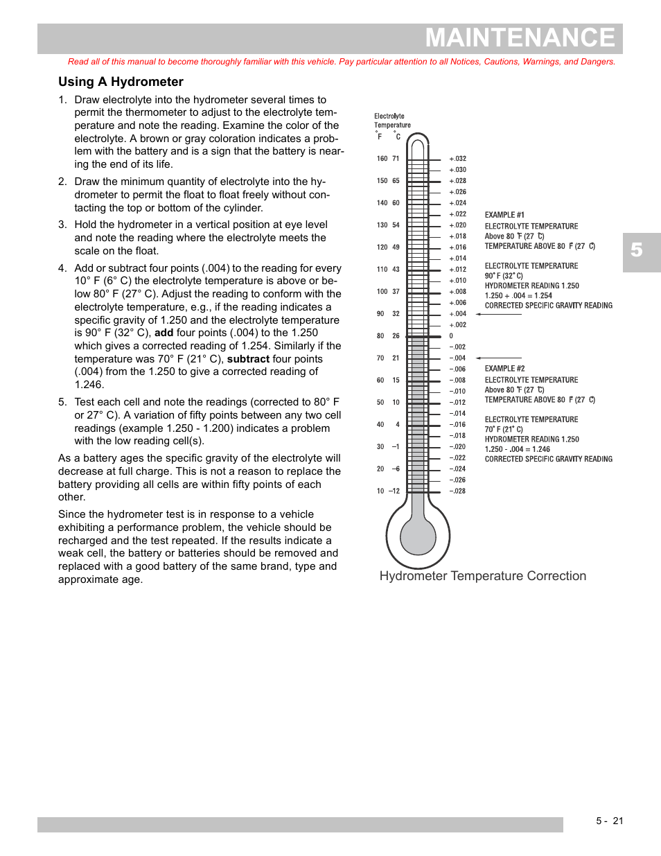 Maintenance | E-Z-GO TERRAIN 250 User Manual | Page 67 / 78