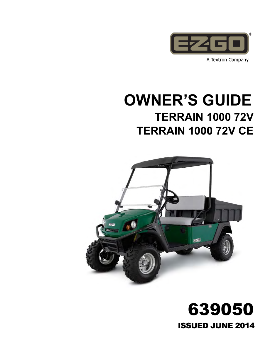 E-Z-GO TERRAIN 1000 User Manual | 71 pages