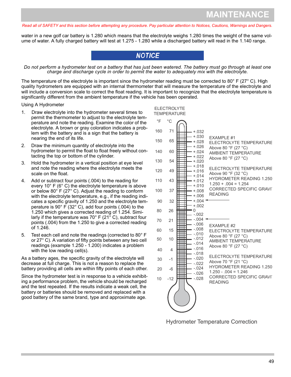 Maintenance | E-Z-GO TERRAIN 1000 User Manual | Page 58 / 71