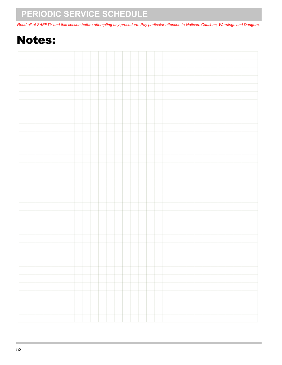 Periodic service schedule | E-Z-GO TERRAIN 1000 User Manual | Page 61 / 71