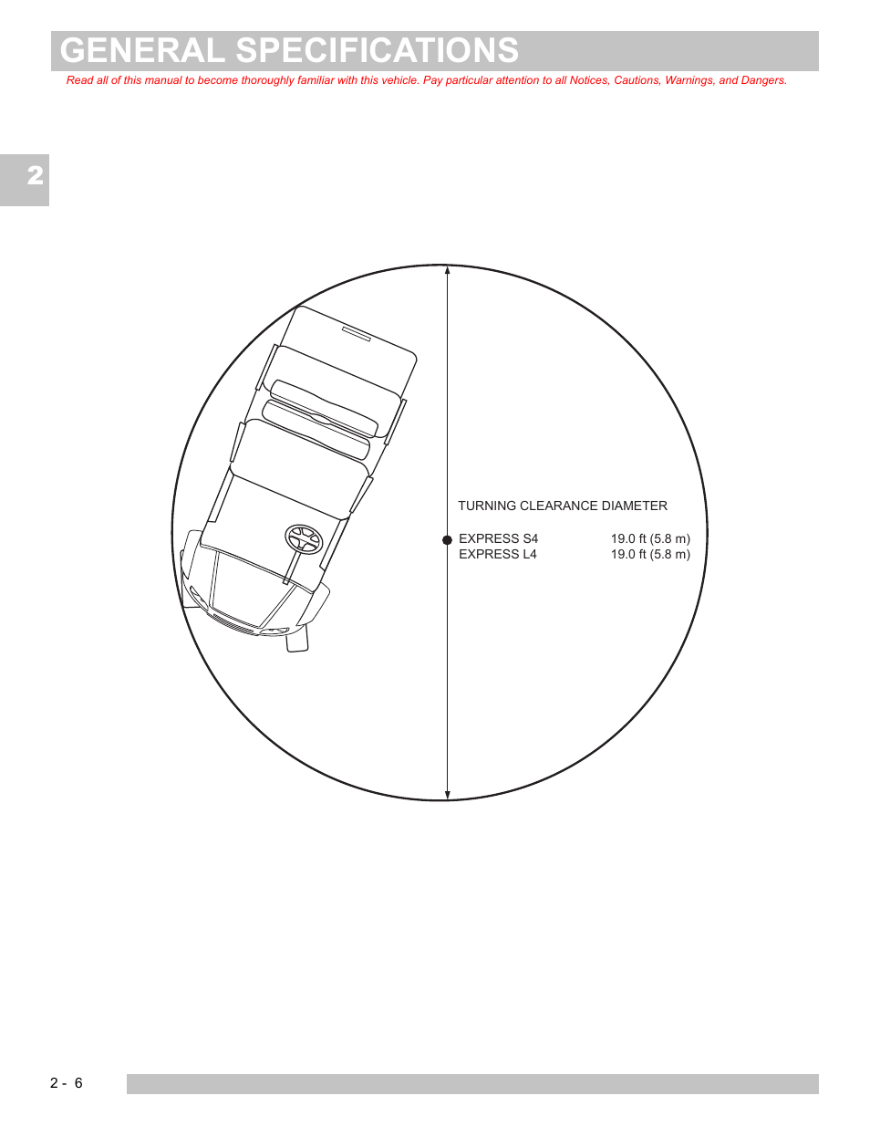 General specifications | E-Z-GO EXPRESS S4 HIGH OUTPUT User Manual | Page 24 / 82