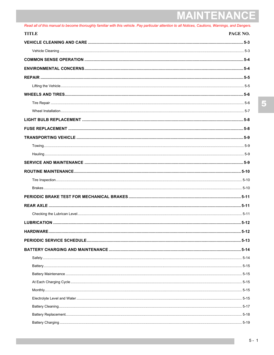 Maintenance | E-Z-GO EXPRESS S4 HIGH OUTPUT User Manual | Page 51 / 82