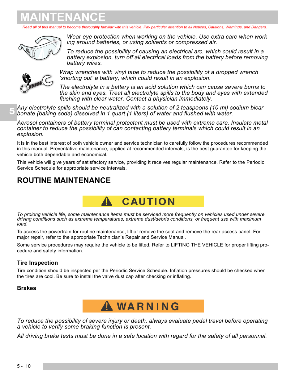 Maintenance, Routine maintenance | E-Z-GO EXPRESS S4 HIGH OUTPUT User Manual | Page 60 / 82