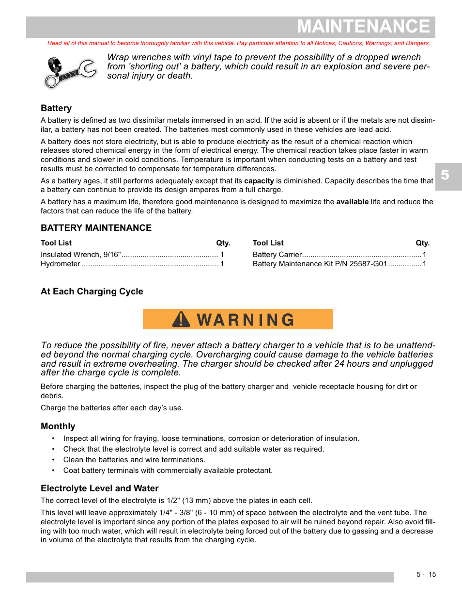Maintenance | E-Z-GO EXPRESS S4 HIGH OUTPUT User Manual | Page 65 / 82