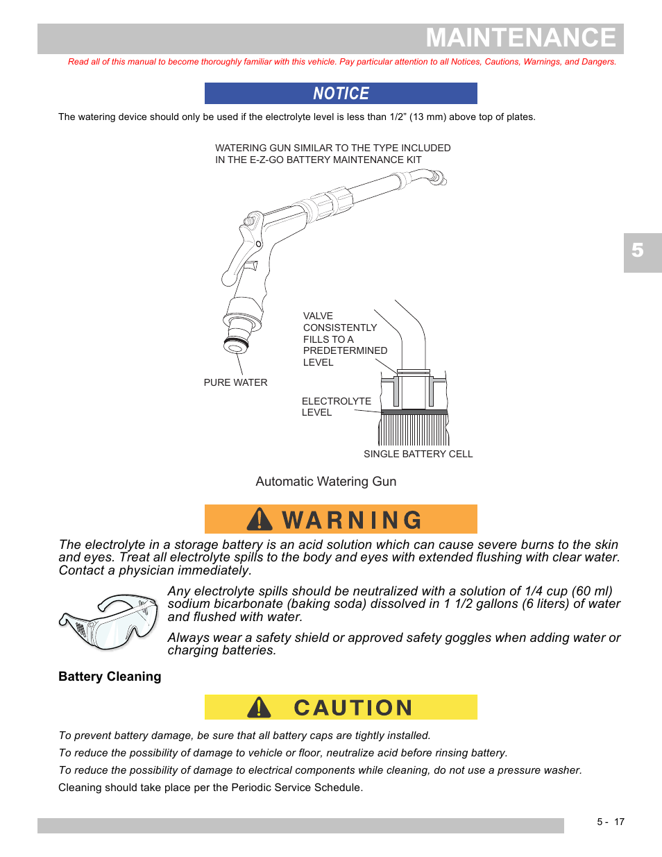 Maintenance, Notice | E-Z-GO EXPRESS S4 HIGH OUTPUT User Manual | Page 67 / 82