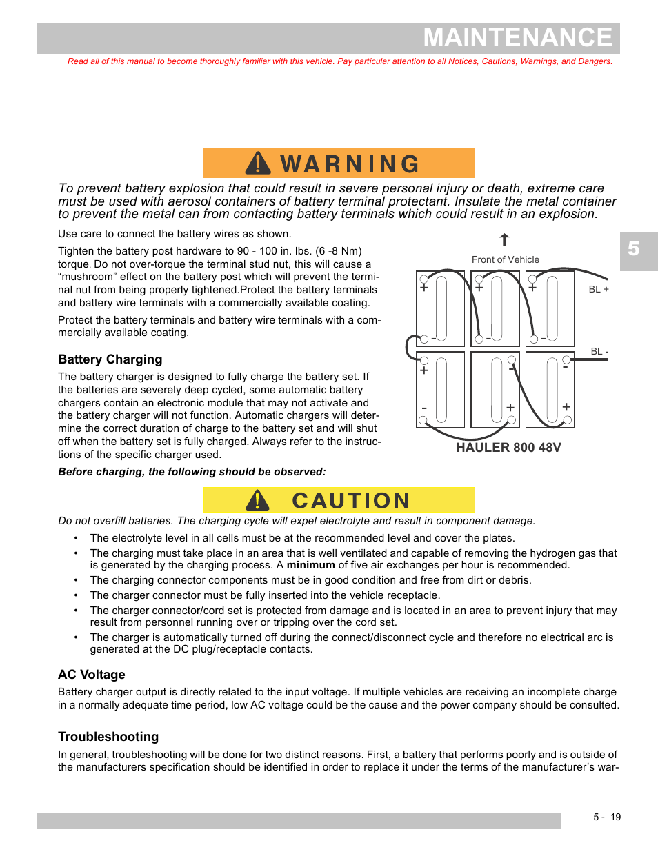 Maintenance | E-Z-GO EXPRESS S4 HIGH OUTPUT User Manual | Page 69 / 82