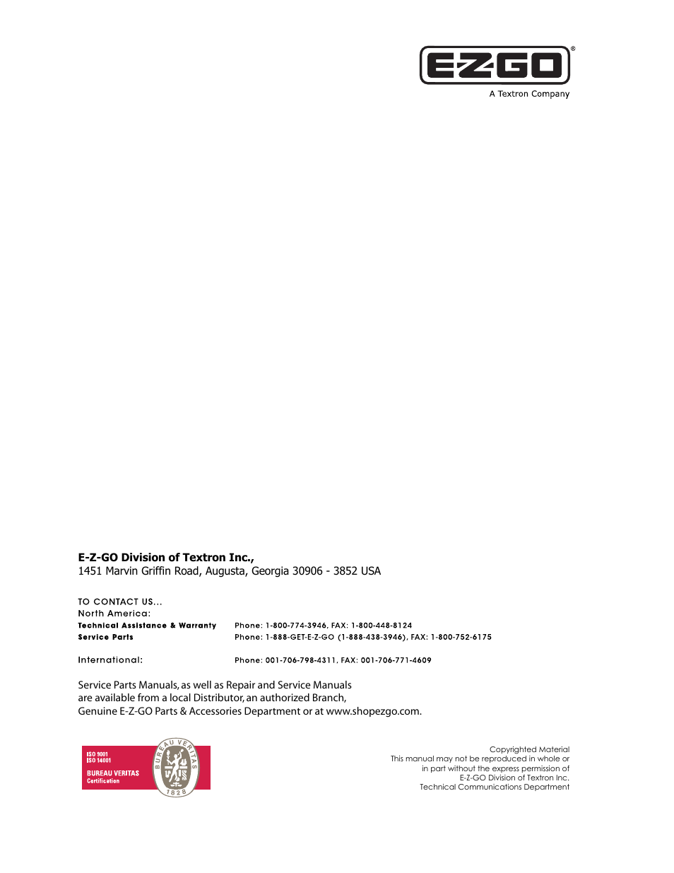 E-Z-GO EXPRESS S4 HIGH OUTPUT User Manual | Page 82 / 82