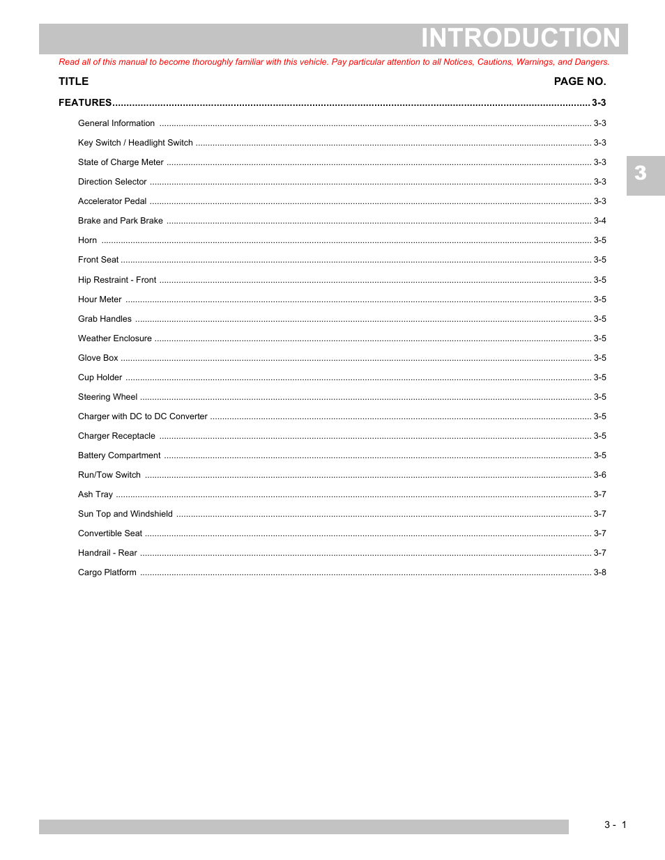 Introduction | E-Z-GO EXPRESS L6 User Manual | Page 33 / 78