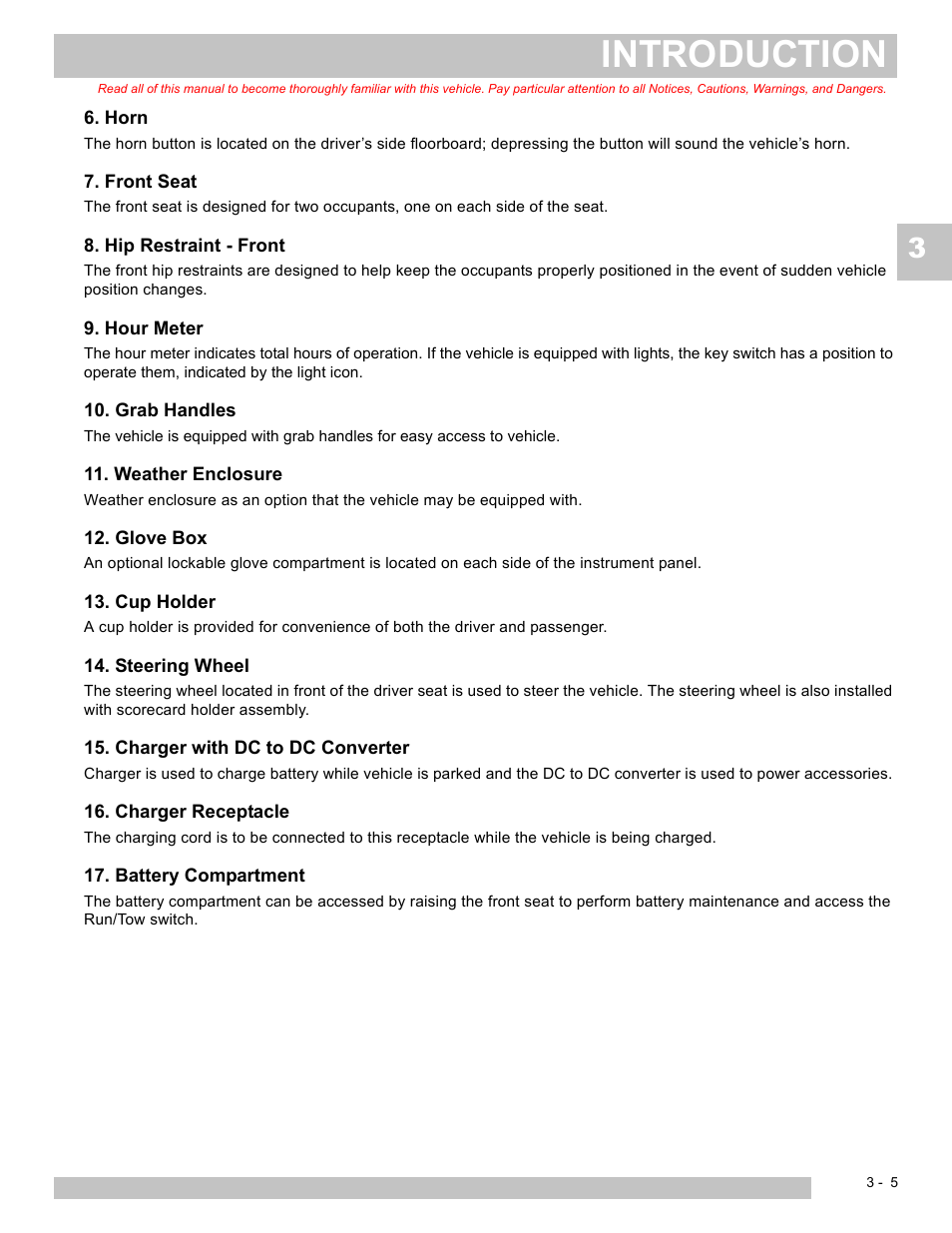 Introduction | E-Z-GO EXPRESS L6 User Manual | Page 37 / 78