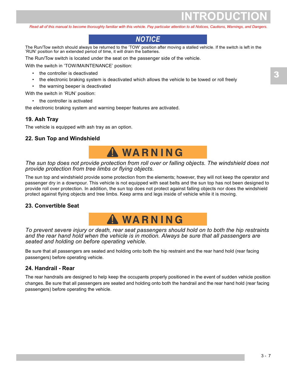 Introduction, Notice | E-Z-GO EXPRESS L6 User Manual | Page 39 / 78