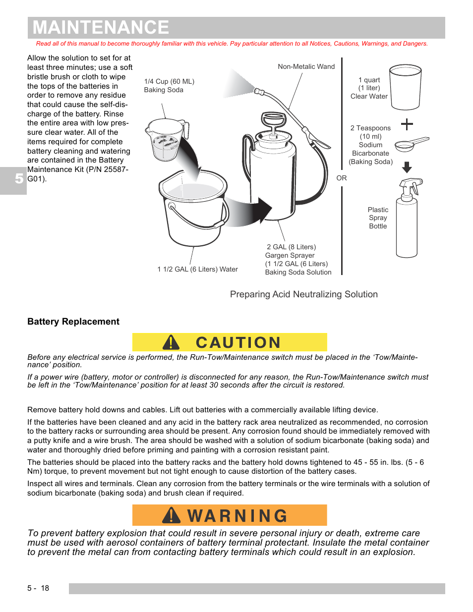 Maintenance | E-Z-GO EXPRESS L6 User Manual | Page 70 / 78