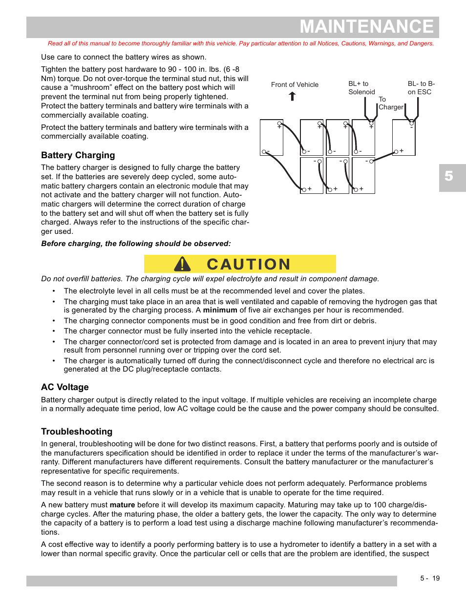 Maintenance | E-Z-GO EXPRESS L6 User Manual | Page 71 / 78