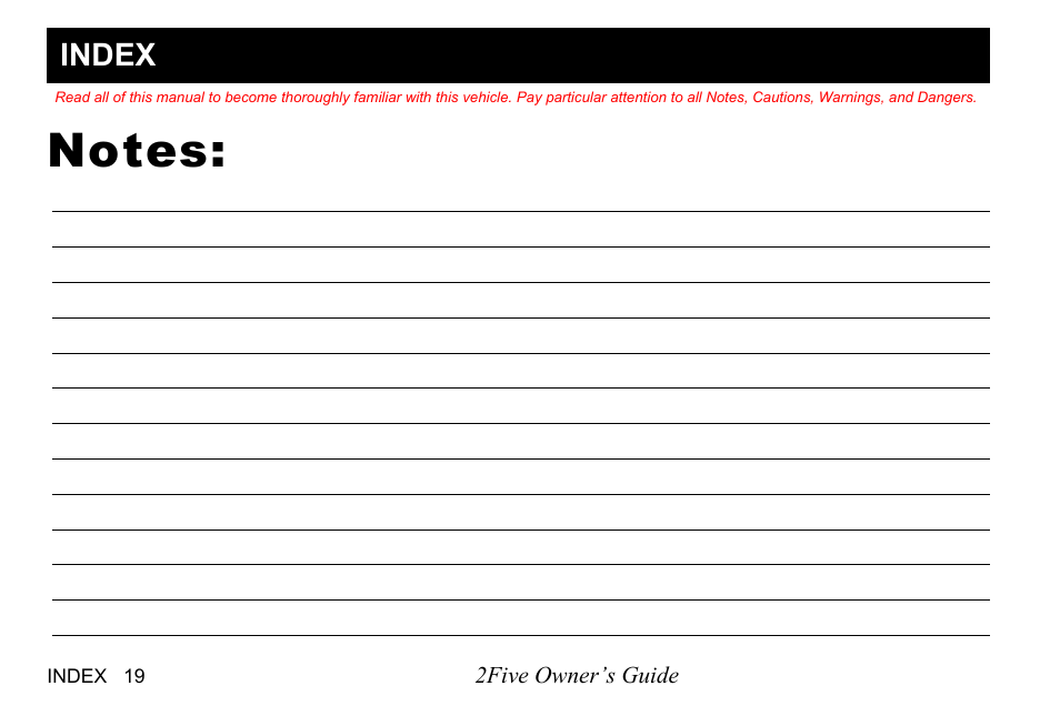 Index | E-Z-GO 2FIVE 4 PASSENGER User Manual | Page 141 / 144