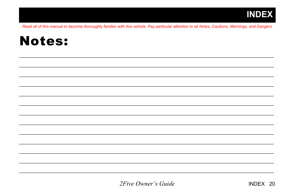 Index | E-Z-GO 2FIVE 4 PASSENGER User Manual | Page 142 / 144
