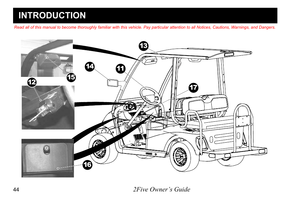Introduction | E-Z-GO 2FIVE 4 PASSENGER User Manual | Page 52 / 144