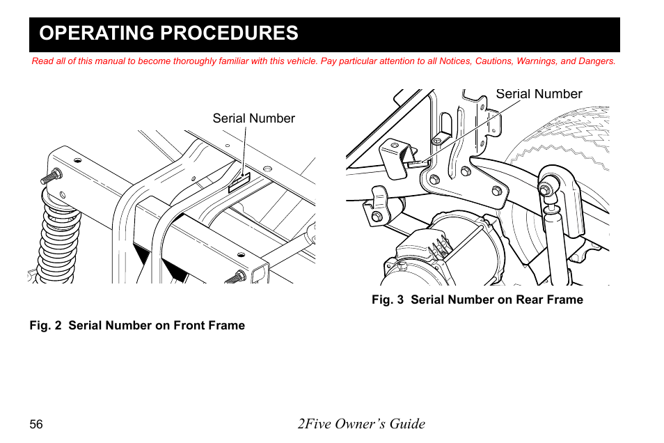 Operating procedures | E-Z-GO 2FIVE 4 PASSENGER User Manual | Page 64 / 144