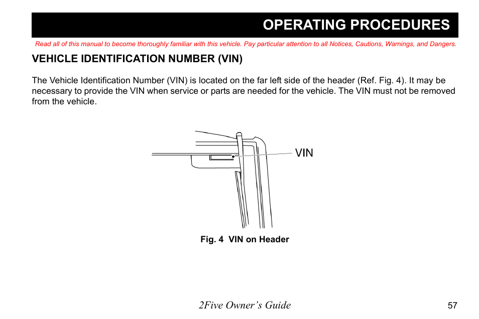 Operating procedures | E-Z-GO 2FIVE 4 PASSENGER User Manual | Page 65 / 144