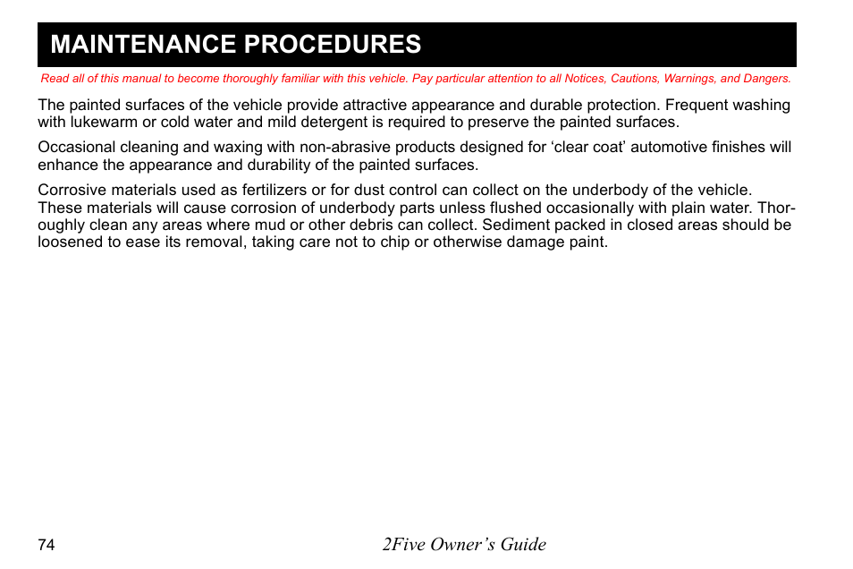 Maintenance procedures | E-Z-GO 2FIVE 4 PASSENGER User Manual | Page 82 / 144