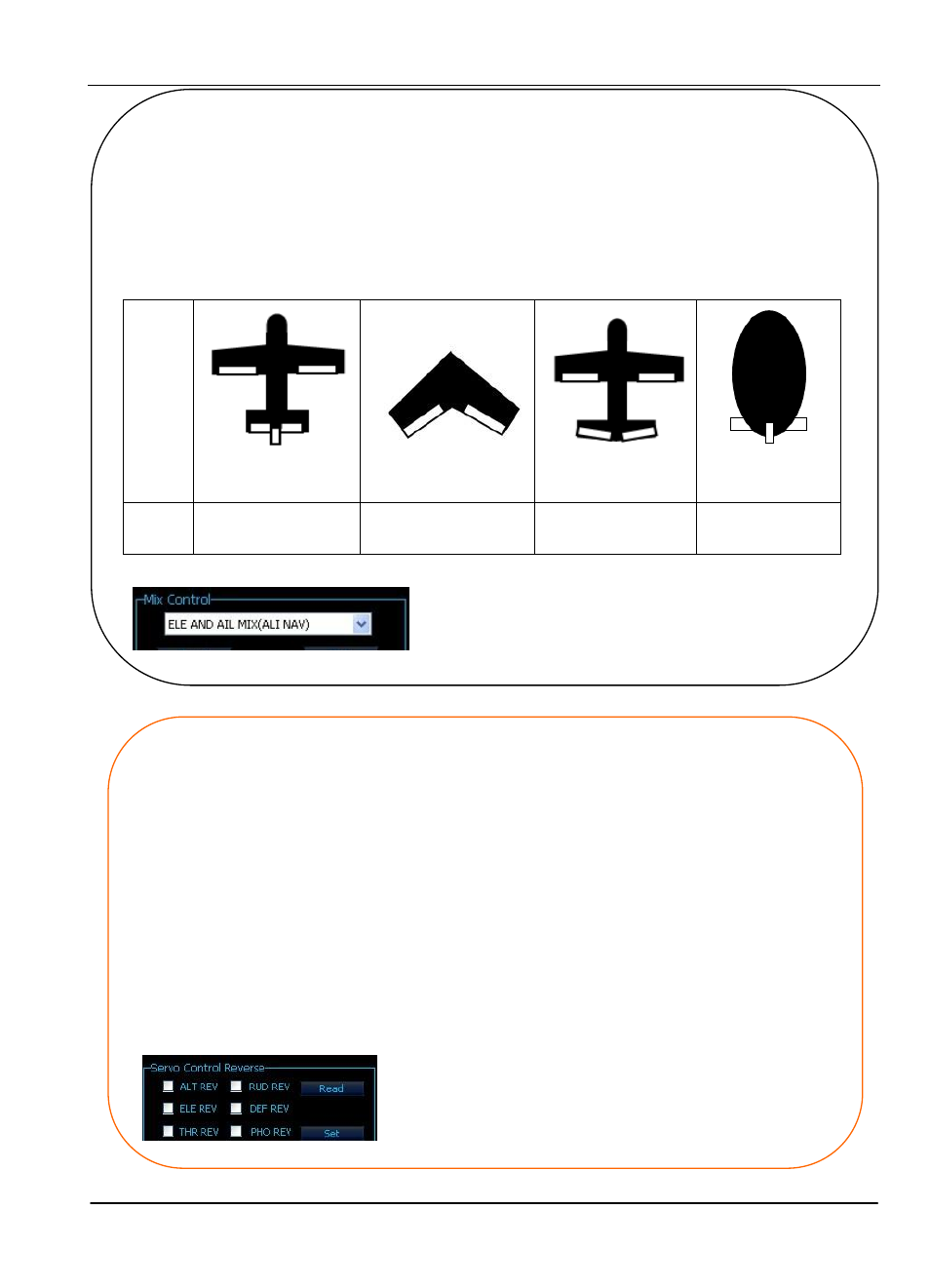 Mix control mode setting, Servo control reverse setting | FeiYu Tech FY-Panda2 Autopilot User Manual | Page 23 / 41