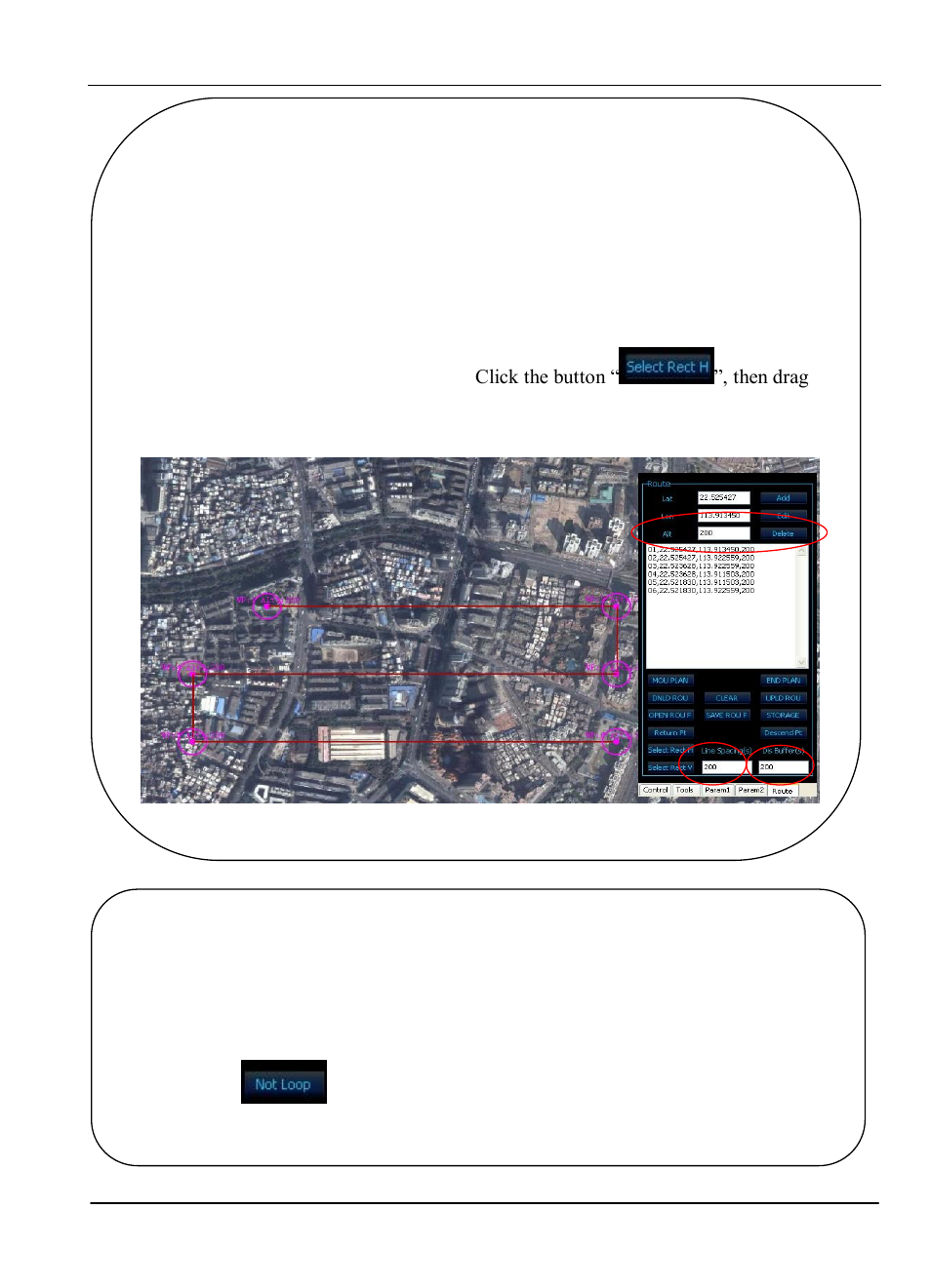 Aerial photography route planning, Route loop function | FeiYu Tech FY-Panda2 Autopilot User Manual | Page 38 / 41