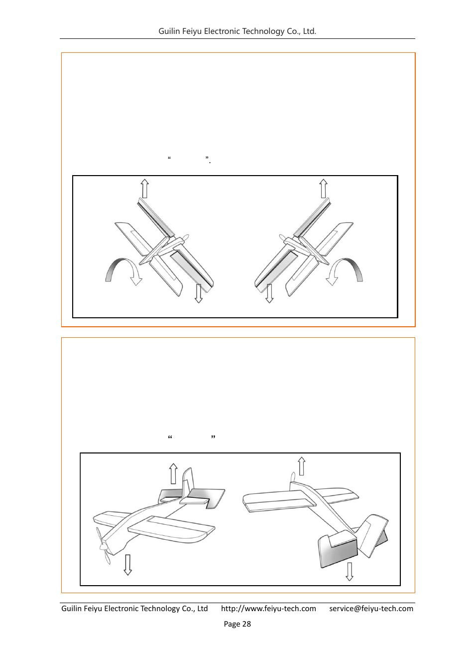 Aileron, Elevator | FeiYu Tech FY-Panda2 Autopilot User Manual | Page 29 / 53
