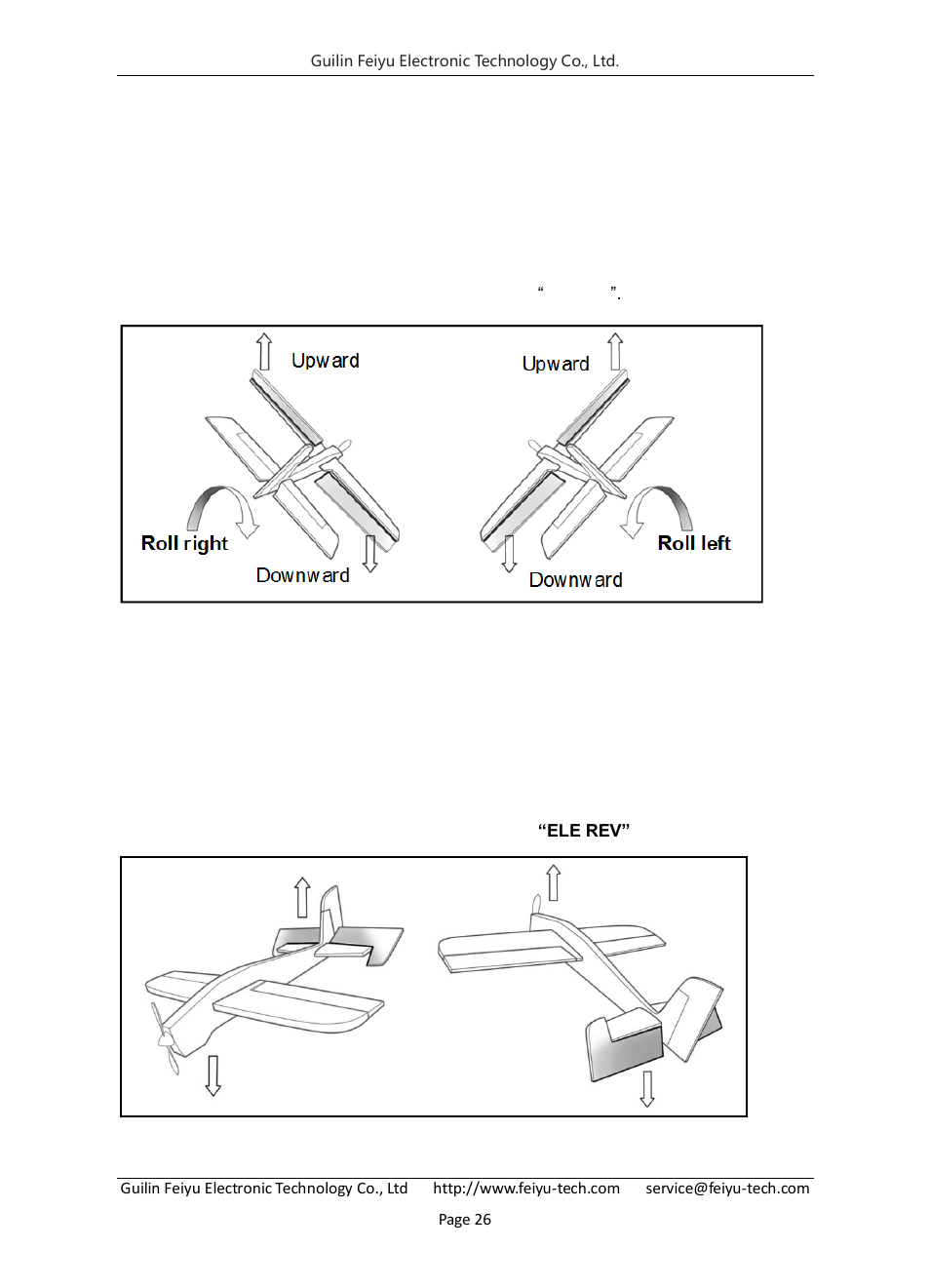 Aileron, Elevator | FeiYu Tech FY-Panda2 Autopilot User Manual | Page 29 / 74