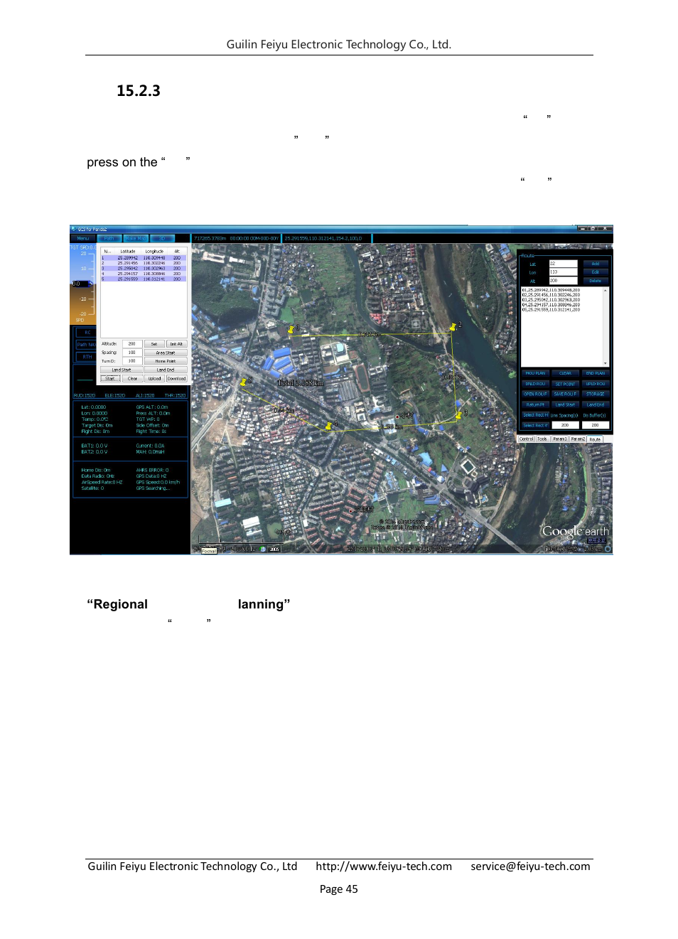 Route planning by mouse click in 3d view, Checking and suggestion for fly | FeiYu Tech FY-Panda2 Autopilot User Manual | Page 48 / 74