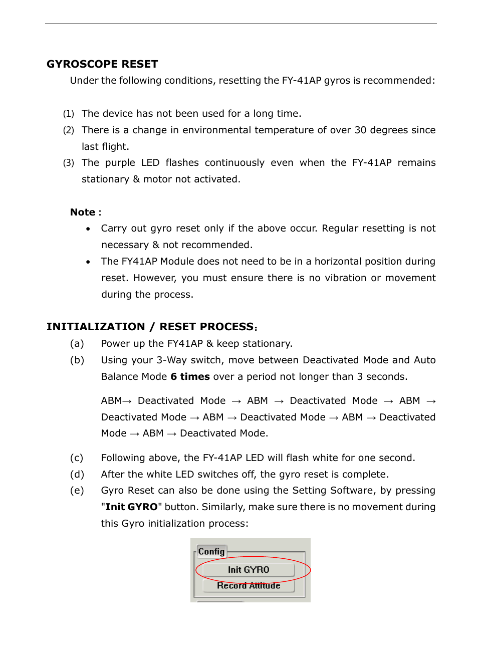 Gyroscope reset | FeiYu Tech FY-41AP User Manual | Page 28 / 48