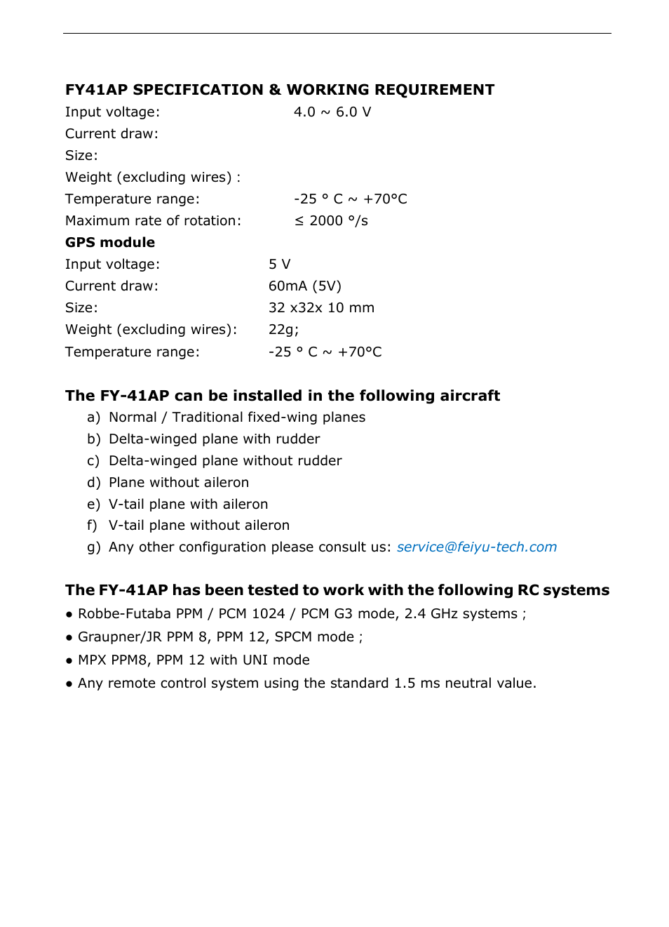FeiYu Tech FY-41AP User Manual | Page 8 / 48
