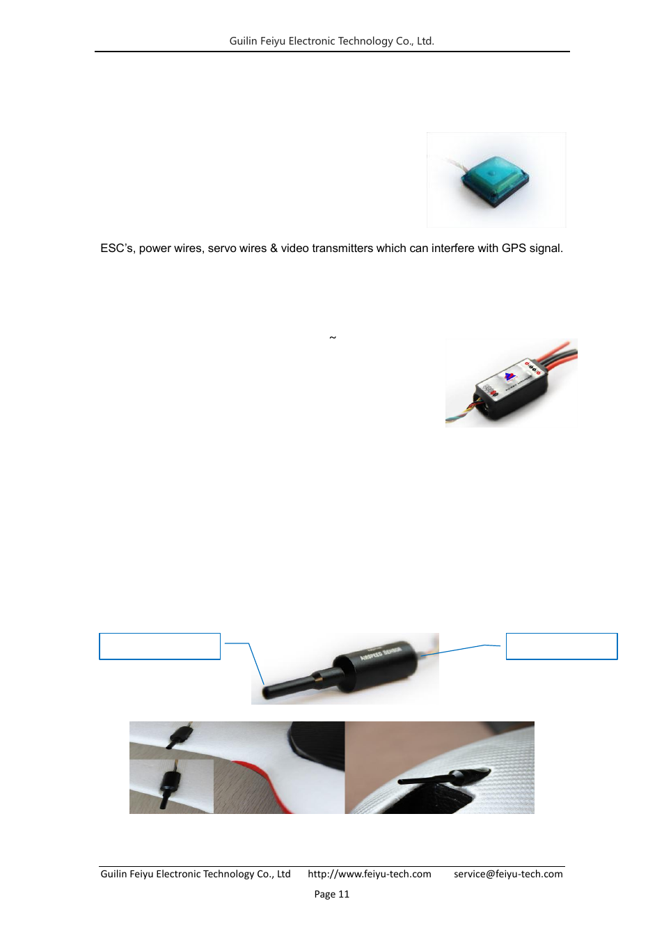 2 gps module install, 3 power manager module install, 4 power manager module install | FeiYu Tech FY-41AP User Manual | Page 13 / 35