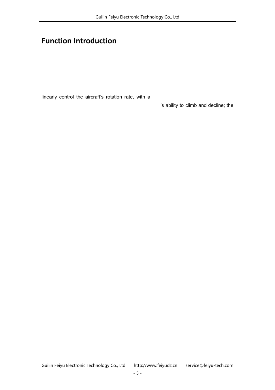 Function introduction | FeiYu Tech FY-41AP User Manual | Page 5 / 31