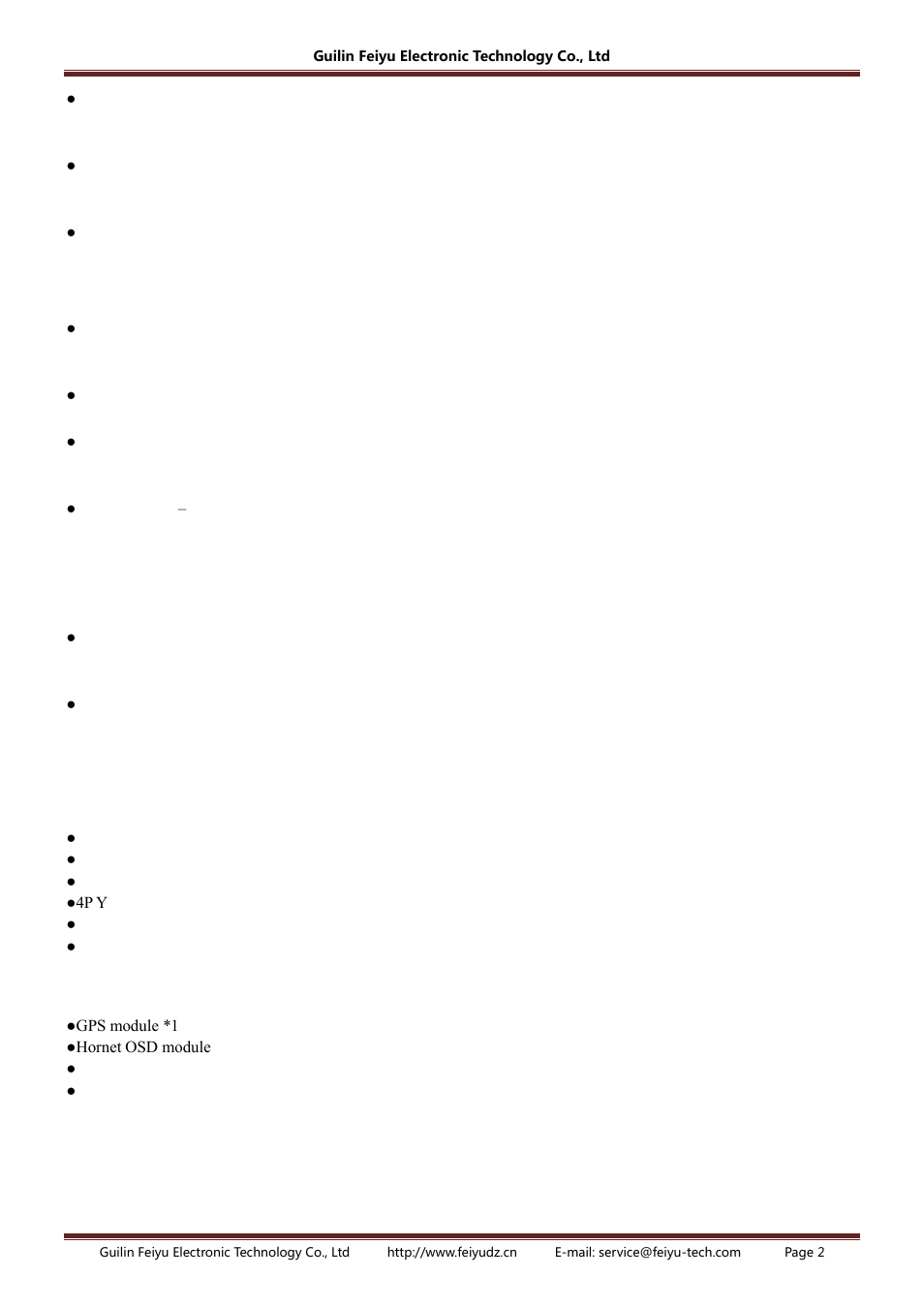 FeiYu Tech FY-DOS User Manual | Page 2 / 18