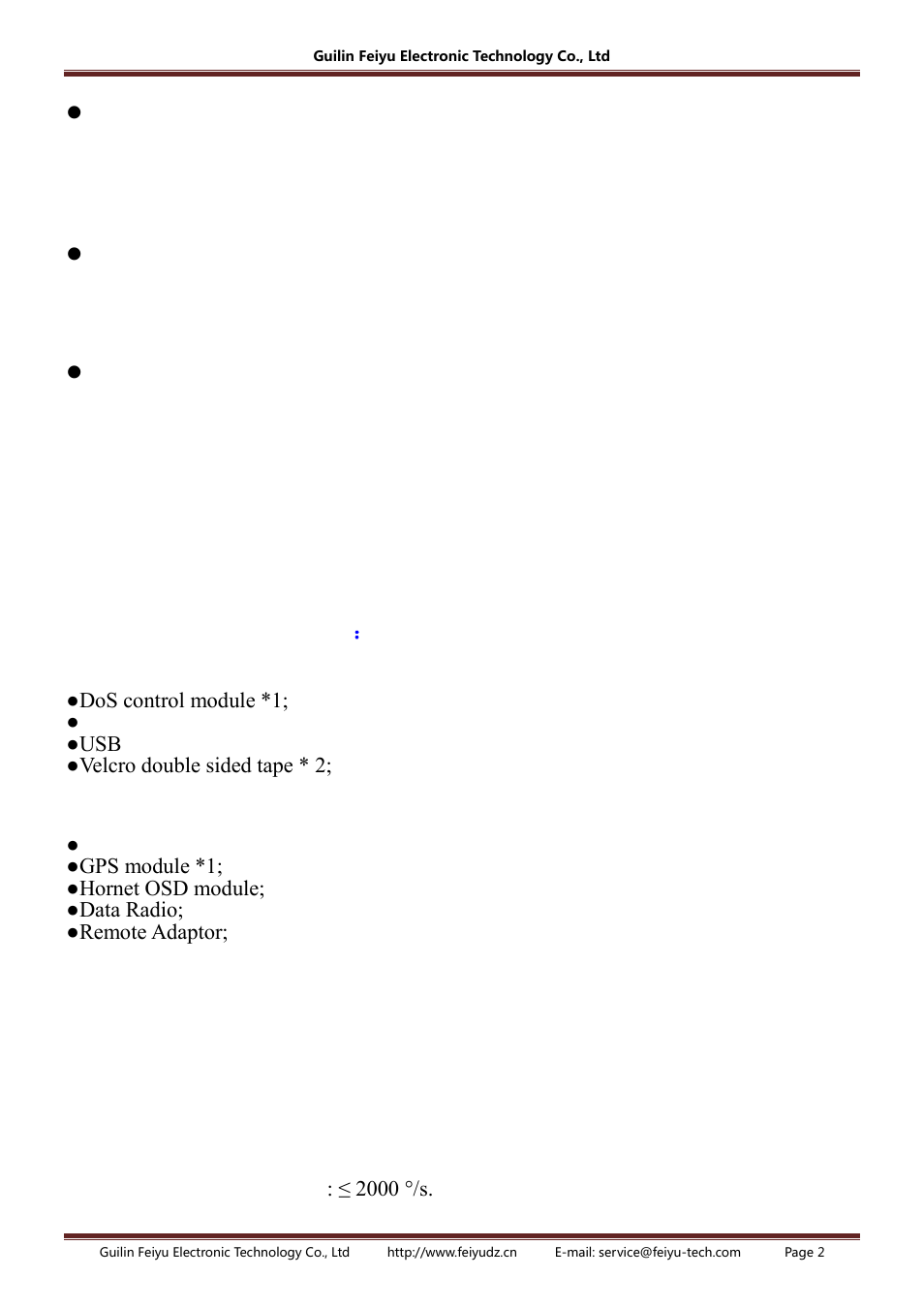 FeiYu Tech FY-DOS User Manual | Page 2 / 16