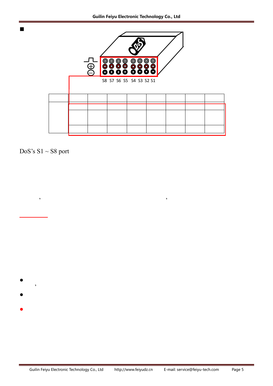 Attention | FeiYu Tech FY-DOS User Manual | Page 5 / 16