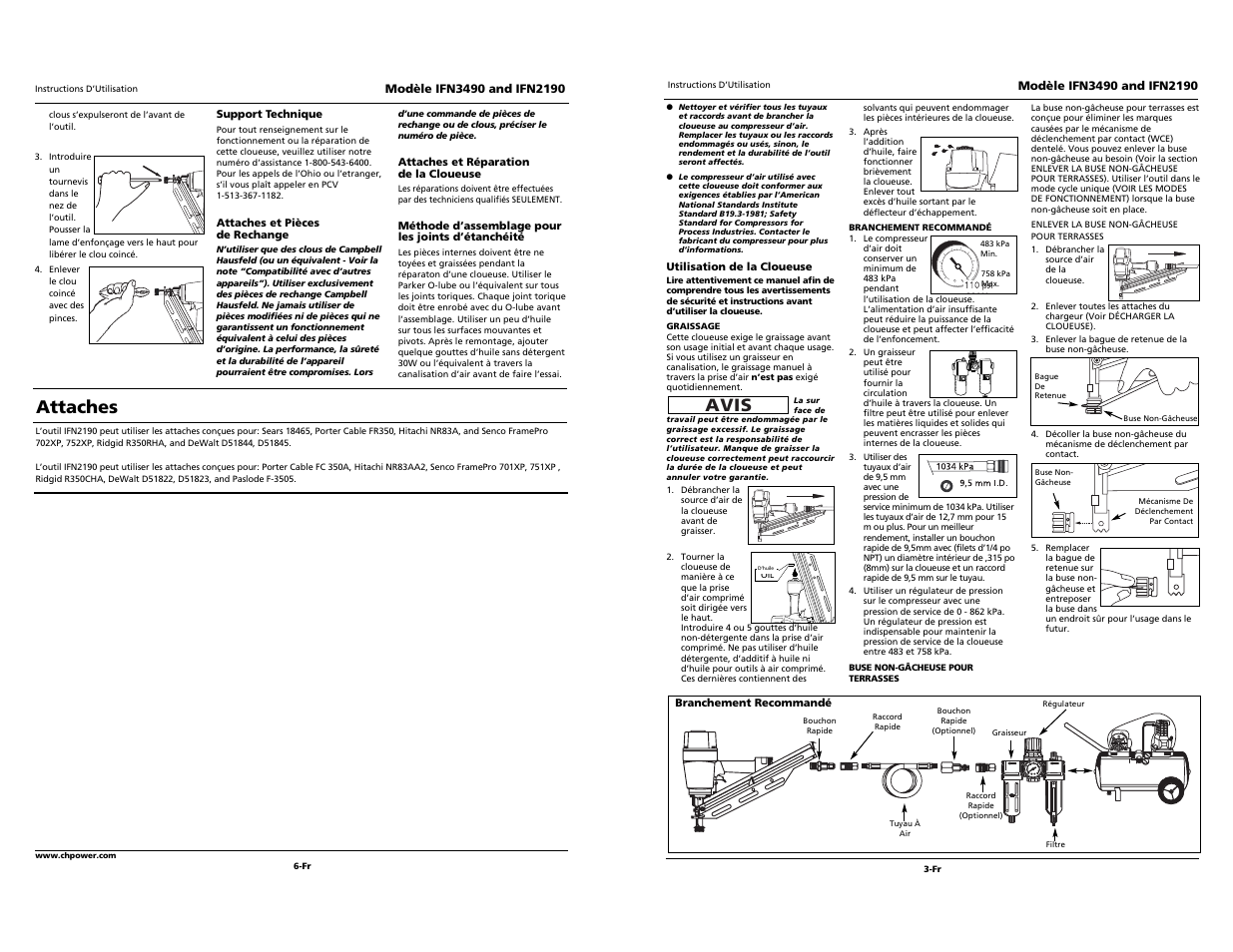 Attaches, Avis | Campbell Hausfeld IFN2190 User Manual | Page 11 / 12