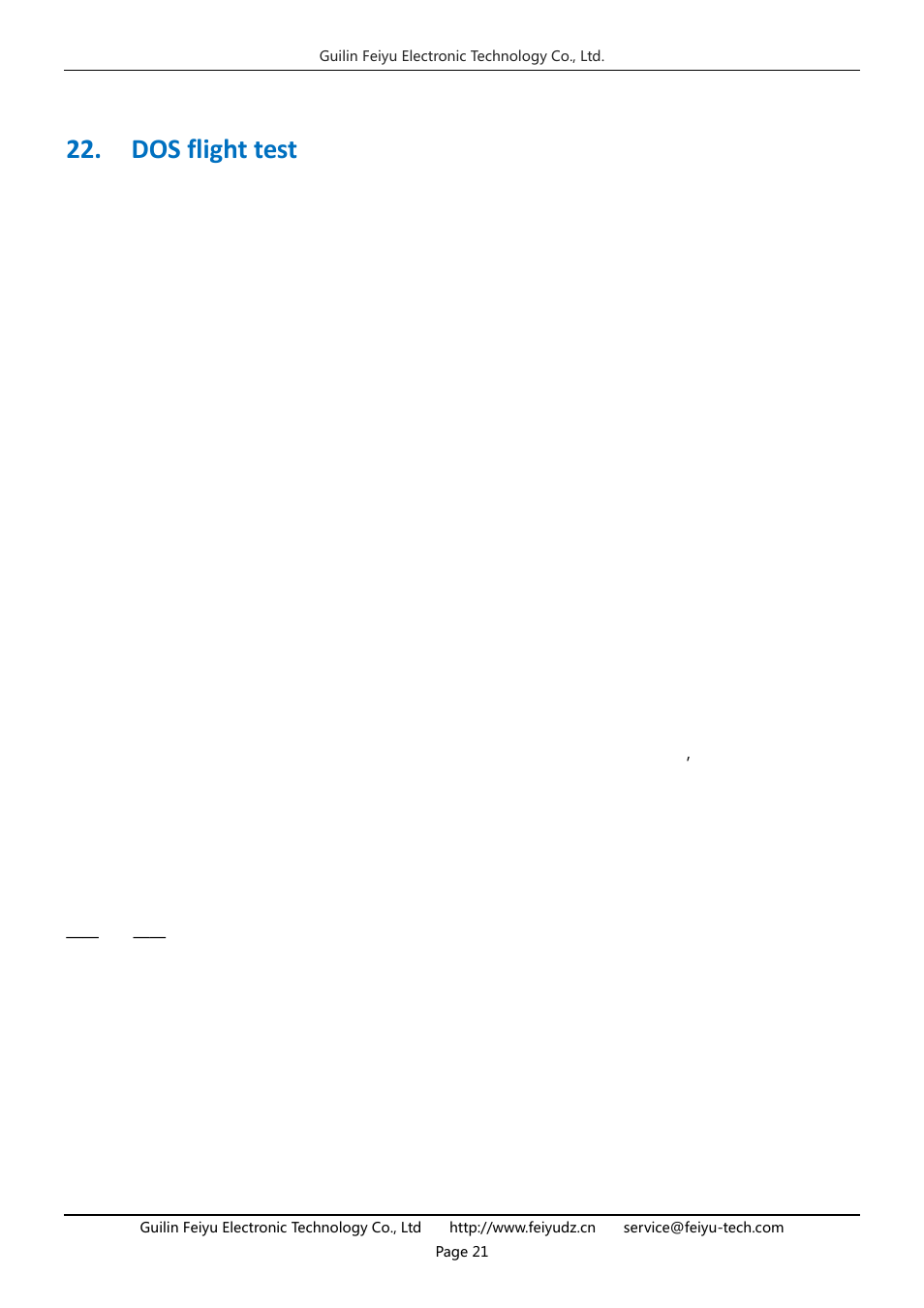 Dos flight test | FeiYu Tech FY-DOS User Manual | Page 21 / 21