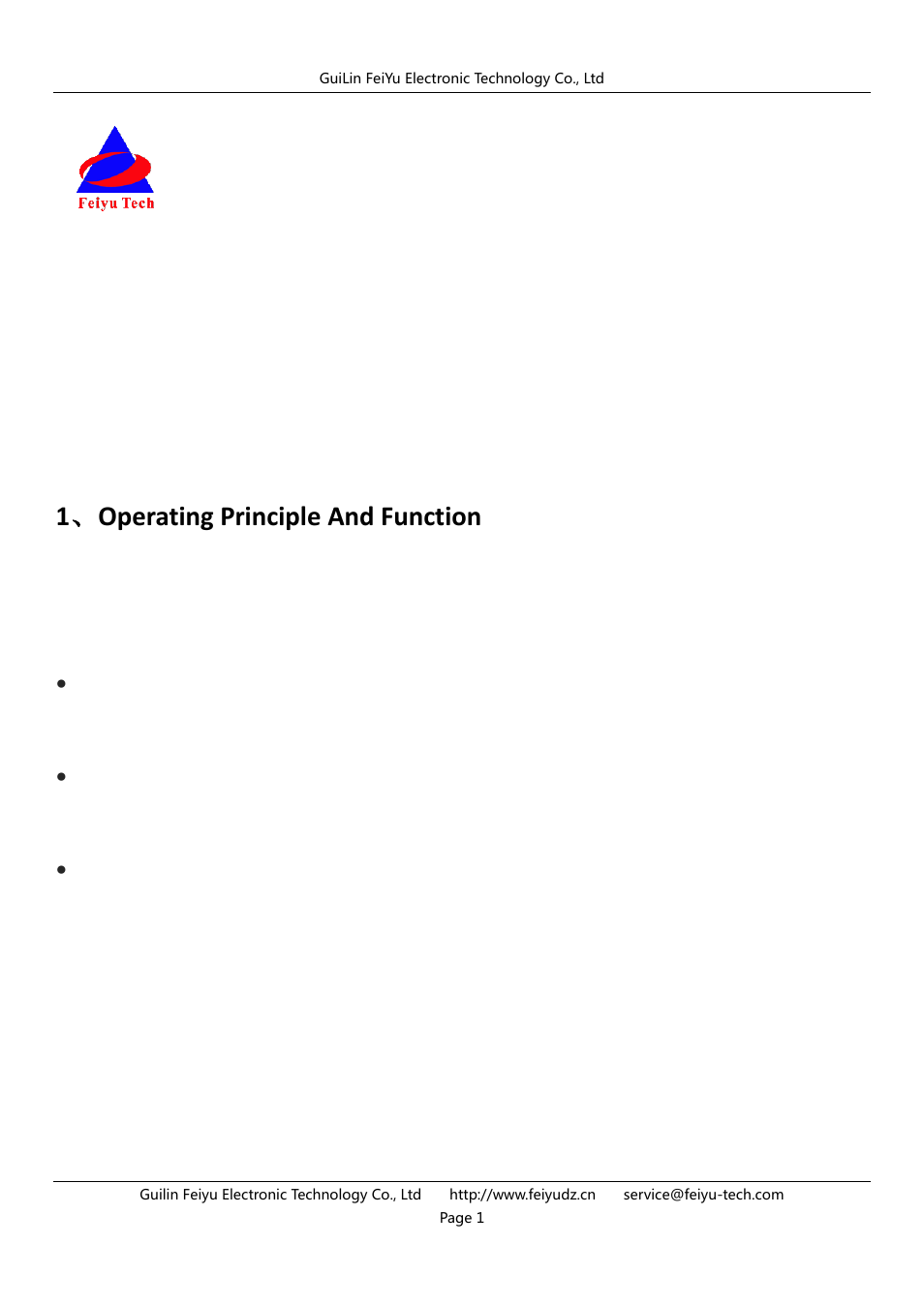 FeiYu Tech FY-40A User Manual | 8 pages