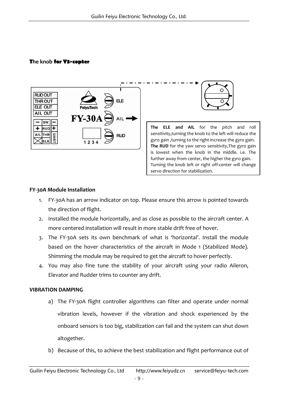 FeiYu Tech FY-30A User Manual | Page 10 / 13