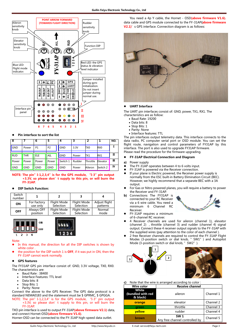 FeiYu Tech FY-31AP User Manual | Page 3 / 7