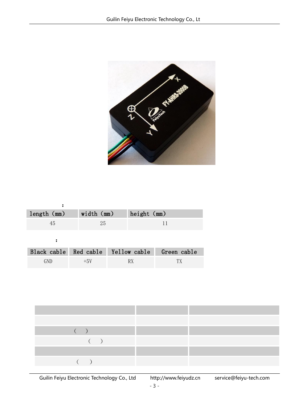 FeiYu Tech FY-AHRS-2000B User Manual | Page 4 / 14
