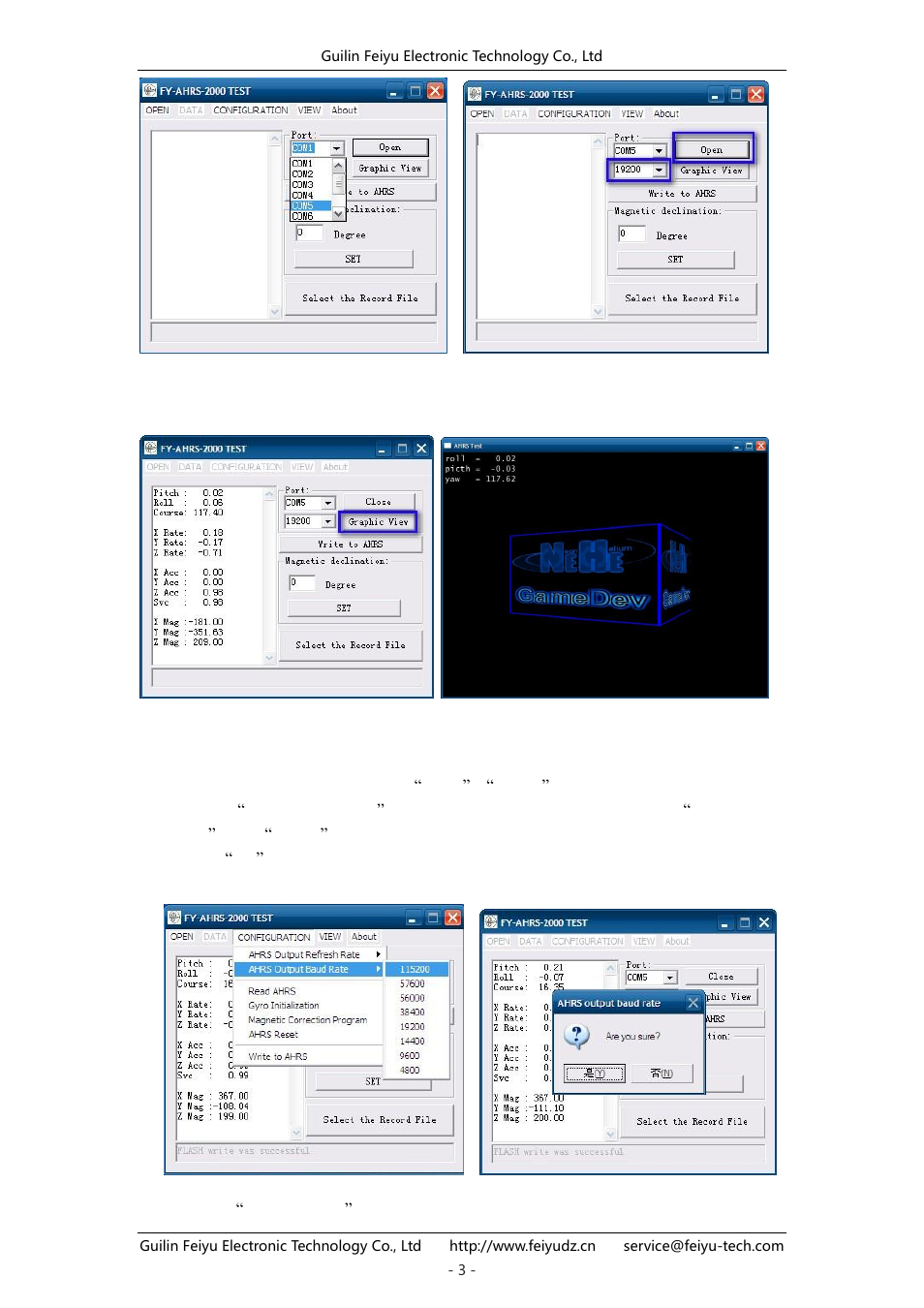 FeiYu Tech FY-AHRS-2000B User Manual | Page 3 / 12