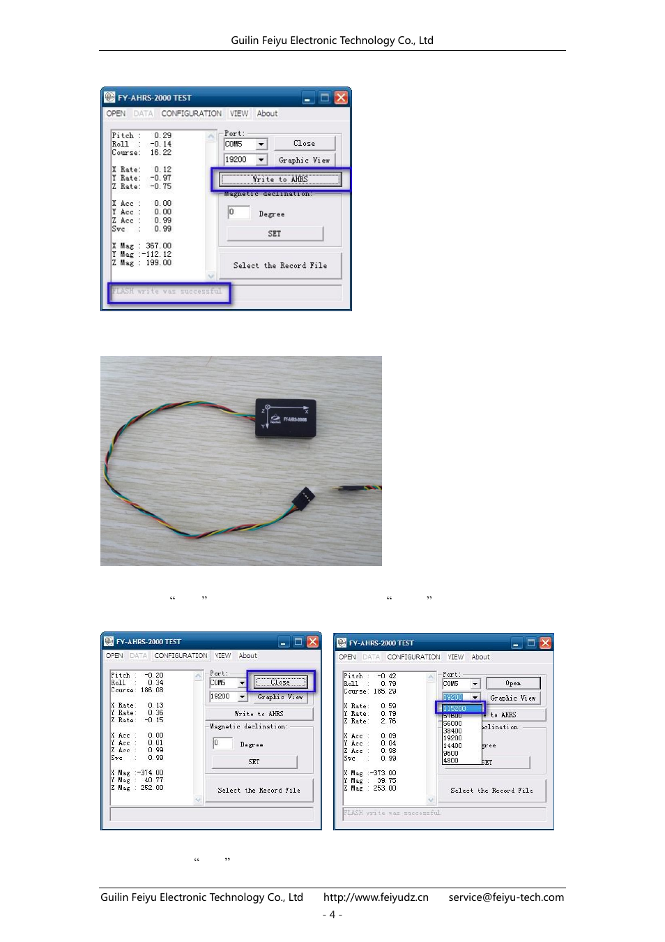 FeiYu Tech FY-AHRS-2000B User Manual | Page 4 / 12