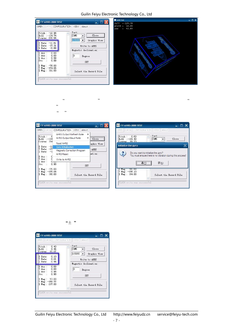 FeiYu Tech FY-AHRS-2000B User Manual | Page 7 / 12