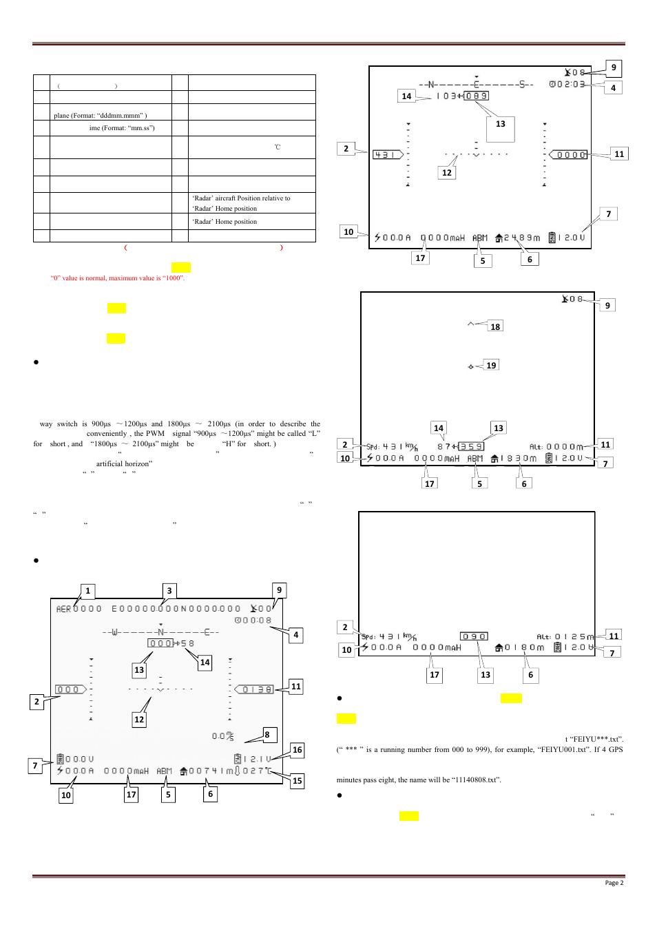 FeiYu Tech Hornet-OSD User Manual | Page 2 / 2