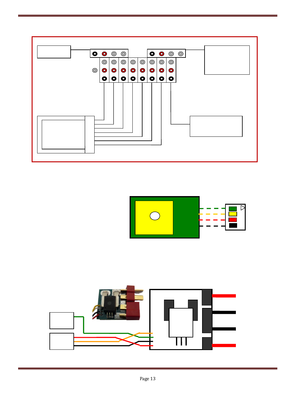 Connection diagram, Current sensor | FeiYu Tech FY-3ZT User Manual | Page 14 / 57