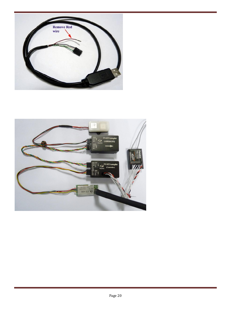 Option 2: on-board aircraft system diagramme | FeiYu Tech FY-3ZT User Manual | Page 21 / 57