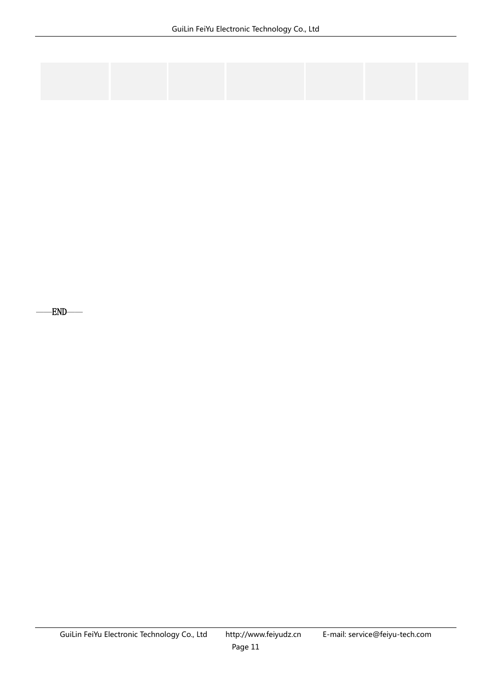 FeiYu Tech FY-ARHS-1200A User Manual | Page 12 / 12
