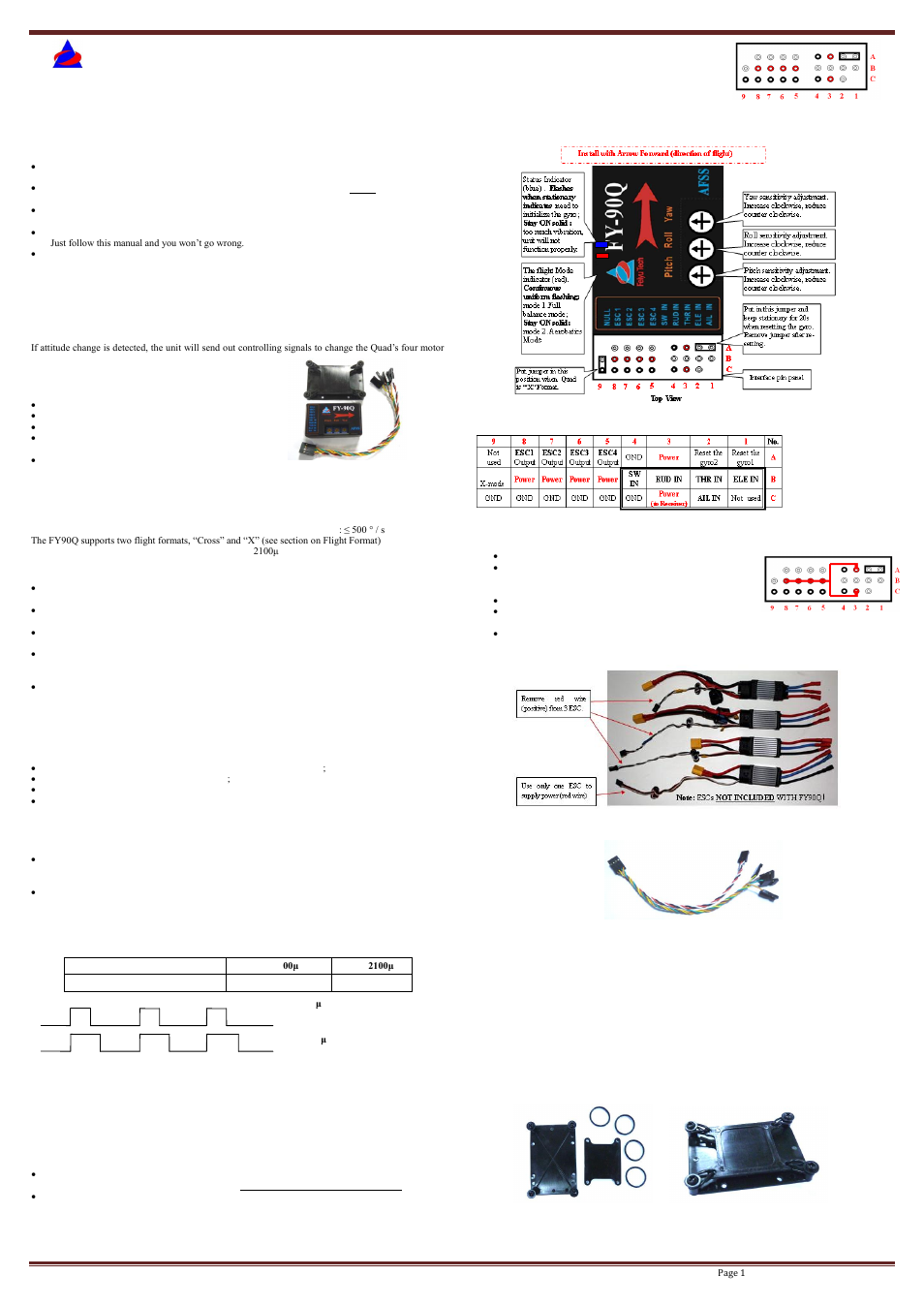 FeiYu Tech FY-90Q User Manual | 2 pages