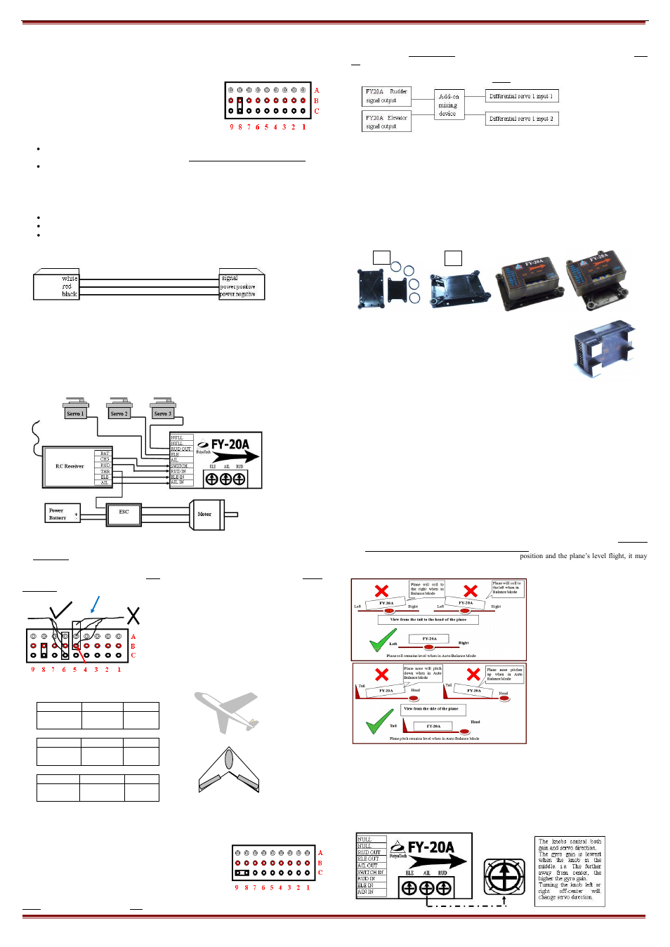 FeiYu Tech FY-20A User Manual | Page 2 / 3