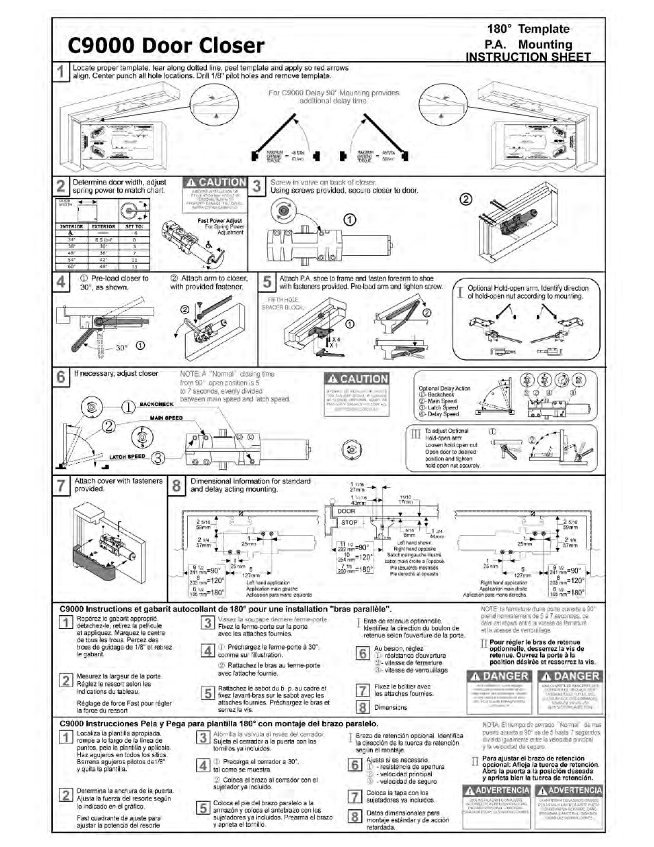 General Lock C9000 User Manual | 3 pages